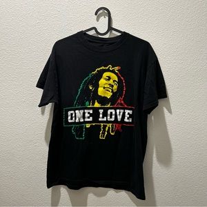 Black One love Bob Marley T-shirt